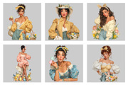 Whimsical Easter Girls Clipart, an Illustration by Black Bird Studio (Thumbnail 5 of 5)