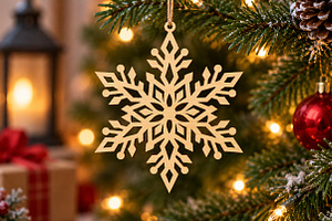 Holiday Geometric Snowflake Laser, an Object Graphic by Libby Wishes