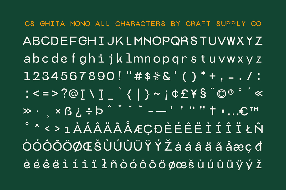 CS Ghita Mono – Monospaced Font, a Sans Serif Font by Craft Supply Co. (Photo 3 of 8)