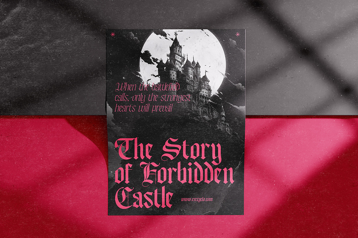Bageshron Blackletter Font Family, a Blackletter Font by Enxyclo Studio (Photo 18 of 27)