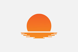 Sunset logo template
