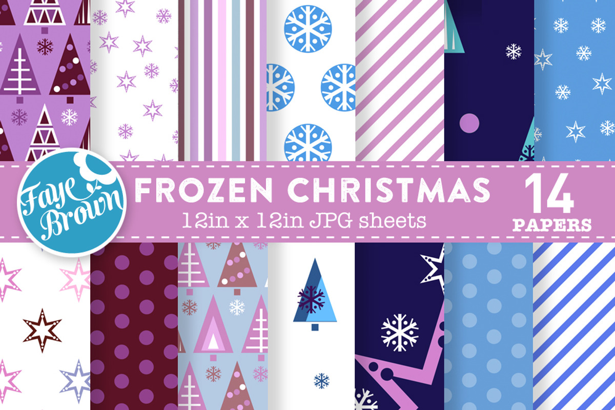 Frozen Christmas Digital Paper