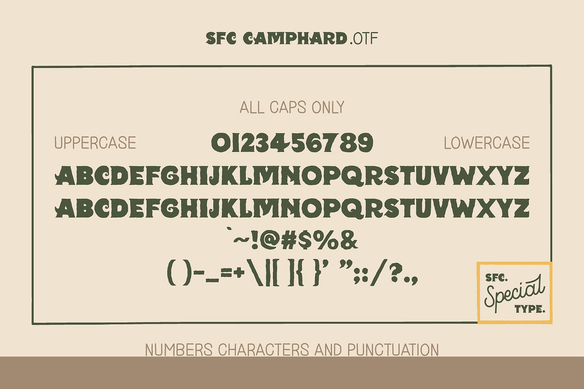 SFC Camphard, a Sans Serif Font by Skilline Supply Co. (Photo 2 of 8)