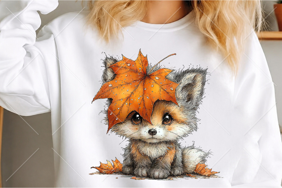 Whimsical Autumn Animals Clipart, a Seasonal Illustration by Canvas Craft (Photo 5 of 10)