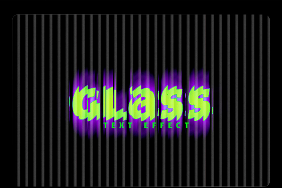 Glowing Glass Text Effect PSD, a Mockup by McLittle Stock (Photo 1 of 5)