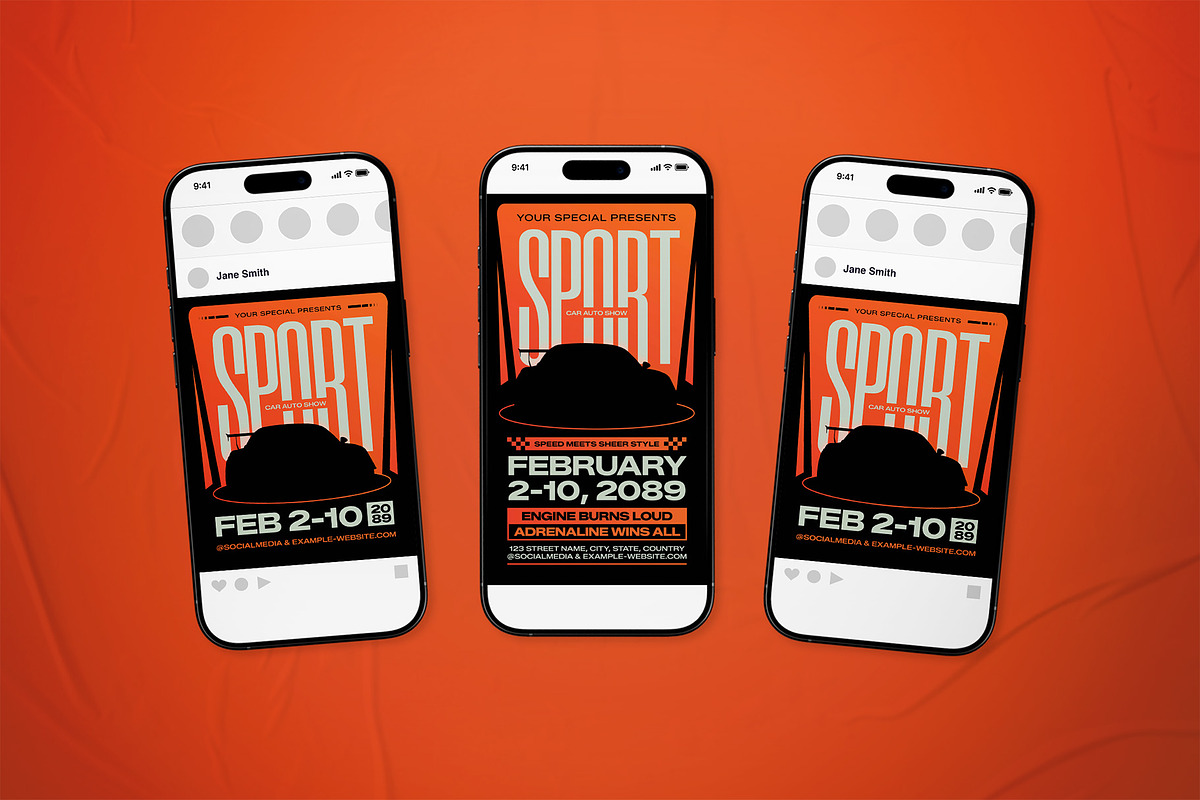 Sport Car Automatic Show Flyer Set, a Flyer Template by The Good Store (Photo 2 of 2)