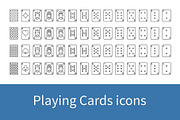 Playing Cards icons set, an Outline Icon by VenomousVector (Thumbnail 1 of 3)