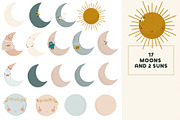 Moon and Stars Boho Nursery Clipart, an Illustration by Bridgett Stahlman Design (Thumbnail 5 of 12)