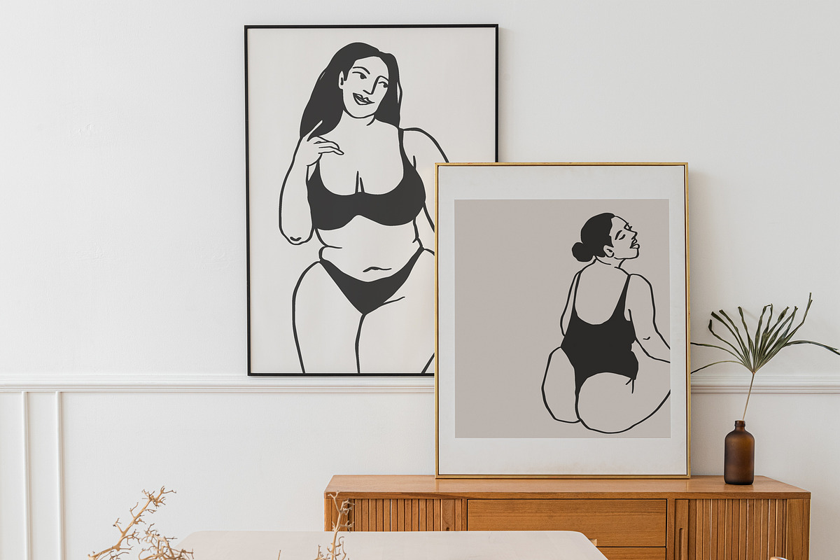 Curvy Body Positive Women Art, a Person Illustration by ArtPavo (Photo 6 of 7)