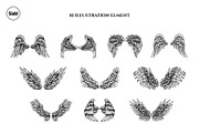 10 Angel Wing Vintage Illustration, an Object Graphic by SLAB! Design (Thumbnail 2 of 4)