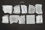 PNG Wrinkled Glued Paper Pack, an Object Graphic by Marie T (Thumbnail 5 of 16)