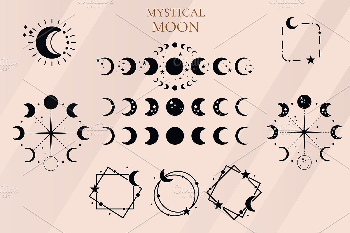 Mystical Moon and Stars, a Graphic by Svetlana Avv (Photo 2 of 7)