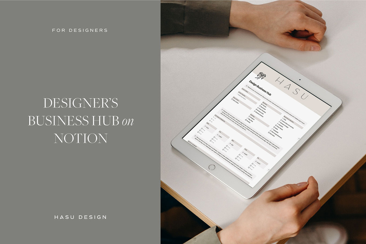 Designer's Business Hub on Notion, a Templates & Theme by HASU Design (Photo 1 of 2)