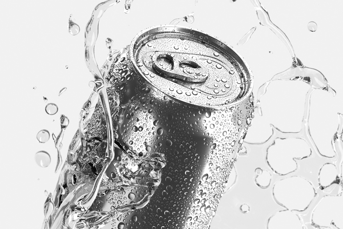 Aluminum Can With Splash 3D Model, an Object 3D Model by rebrandy (Photo 5 of 7)
