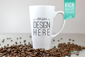 17oz Latte Mug Mockup - 1 Sided