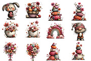 Whimsical Easter Clipart Bundle, an Illustration by Designworld (Thumbnail 3 of 7)
