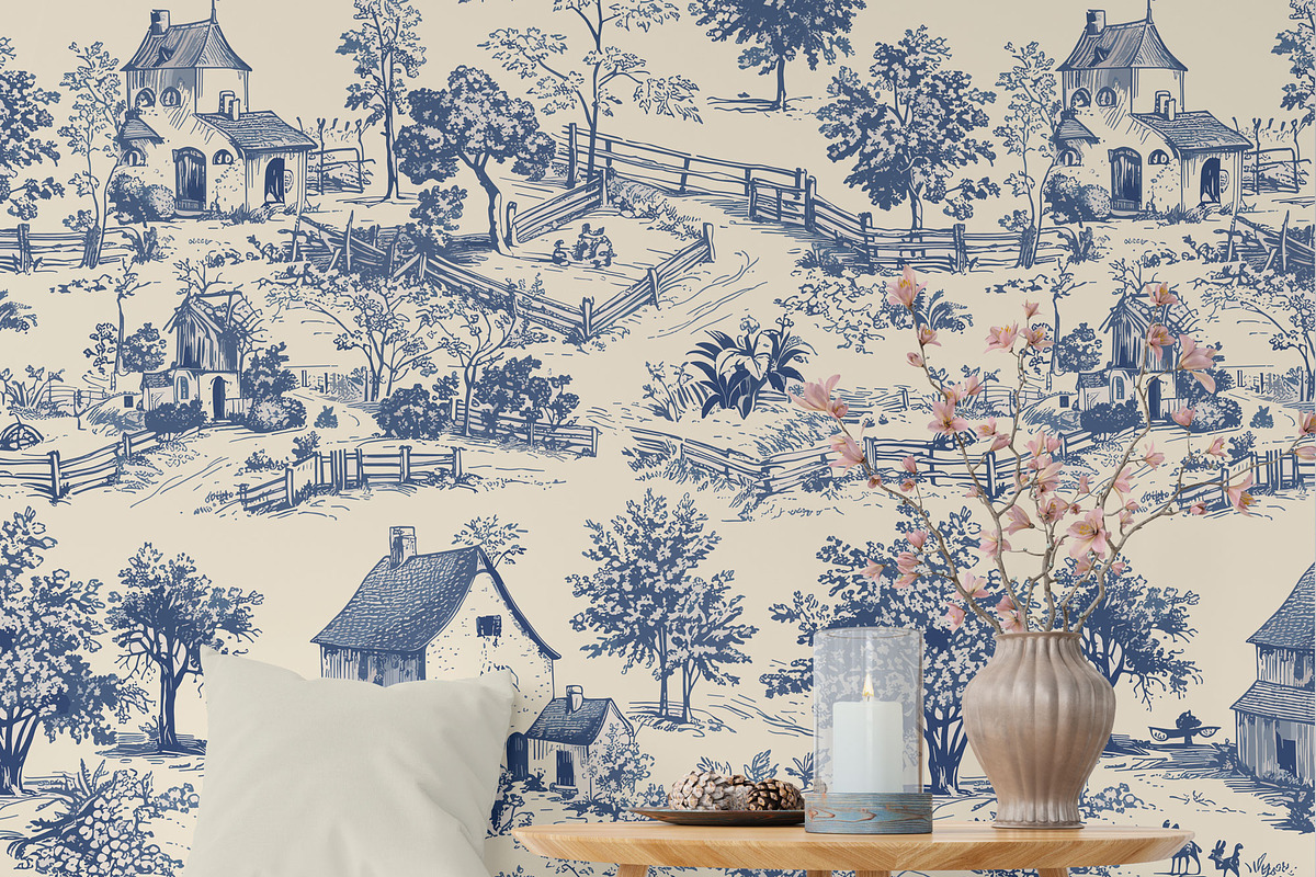 Toile de Jouy Patterns Bundle, a Pattern Graphic by Olya Creative (Photo 21 of 41)