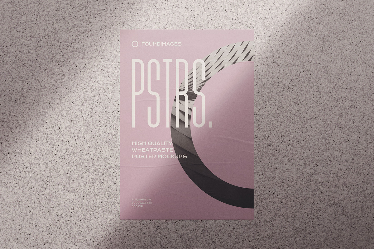50 poster mockup bundle glued paper, an Advertising Mockup by FoundImages (Photo 48 of 55)
