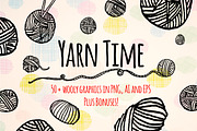 50+ Knitting and Yarn Craft Graphics, an Education Illustration by Violet LeBeaux (Thumbnail 2 of 4)