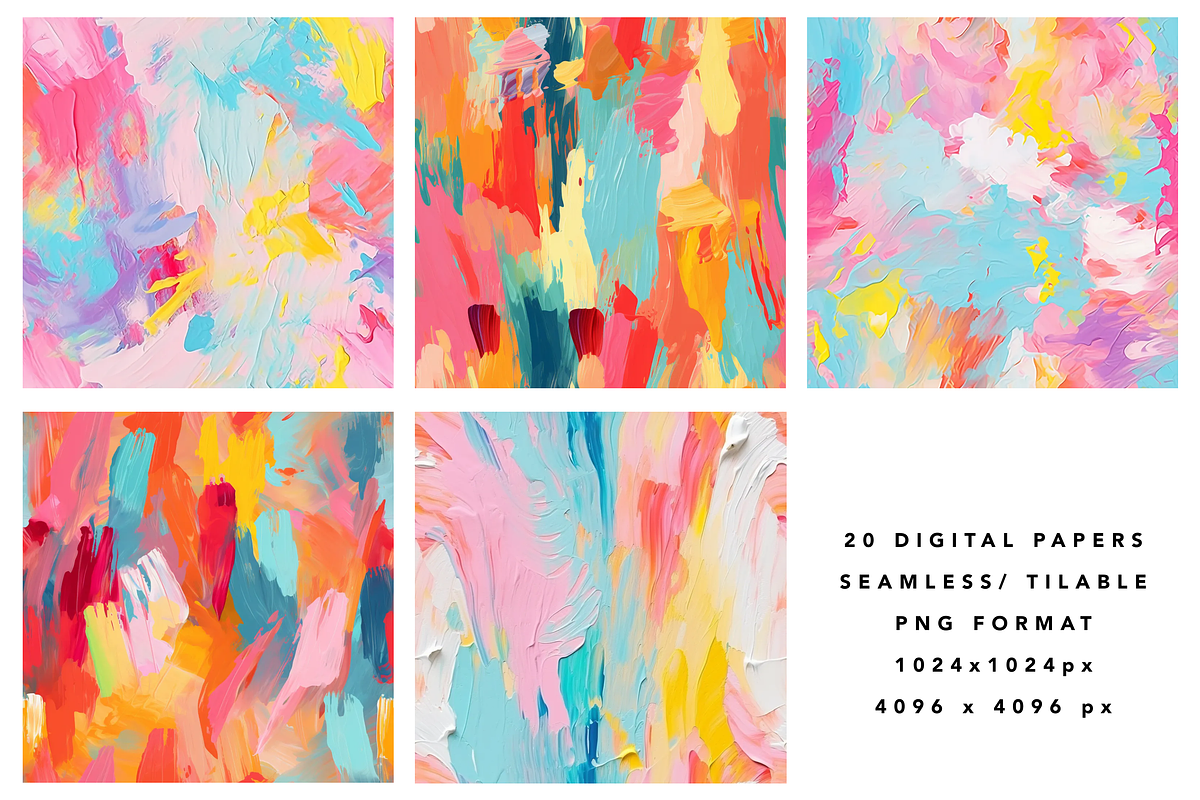 Brush Strokes - Seamless Backgrounds, a Pattern Graphic by Studio C (Photo 4 of 5)