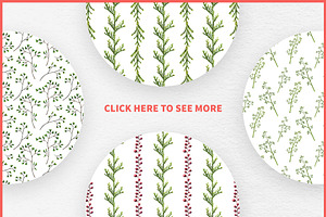 7 Watercolor Plants Patterns