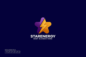 Star Energy Gradient Logo Design