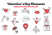 Valentine’s Day Clipart Bundle, a Decorative Illustration by T-shirt Pond (Thumbnail 1 of 7)