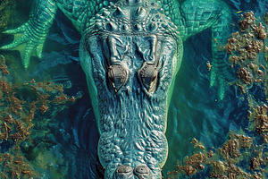 Aerial View Of a Crocodile, an Animal Photo by Hamza067