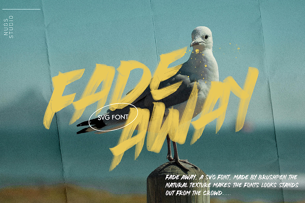 FADE AWAY, a Script Font by NUGS (Photo 1 of 6)