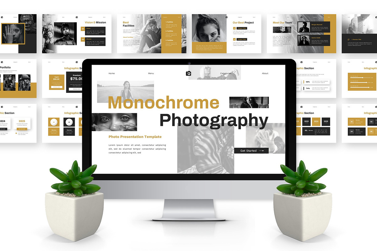 Monochrome Photography - Photo PPT, a Presentation Template by Deepslide Studio (Photo 3 of 6)