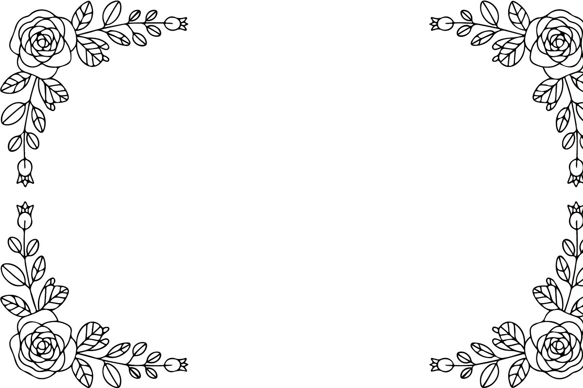 Elegant Rose Frame Silhouette, an Illustration by Designs_River (Photo 2 of 9)