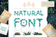 Natural Font - Vector alphabet, a Symbol Font by Fli Store (Thumbnail 1 of 8)