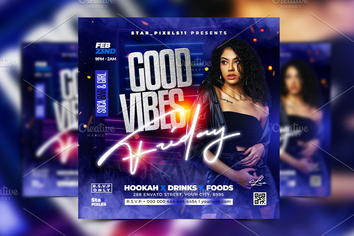 70 Night Club Party Flyer Bundle, a Flyer Template by StarPixles11 (Photo 9 of 16)