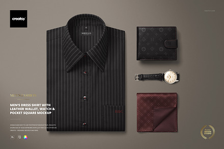 Dress Shirt Pocket Square Mockup