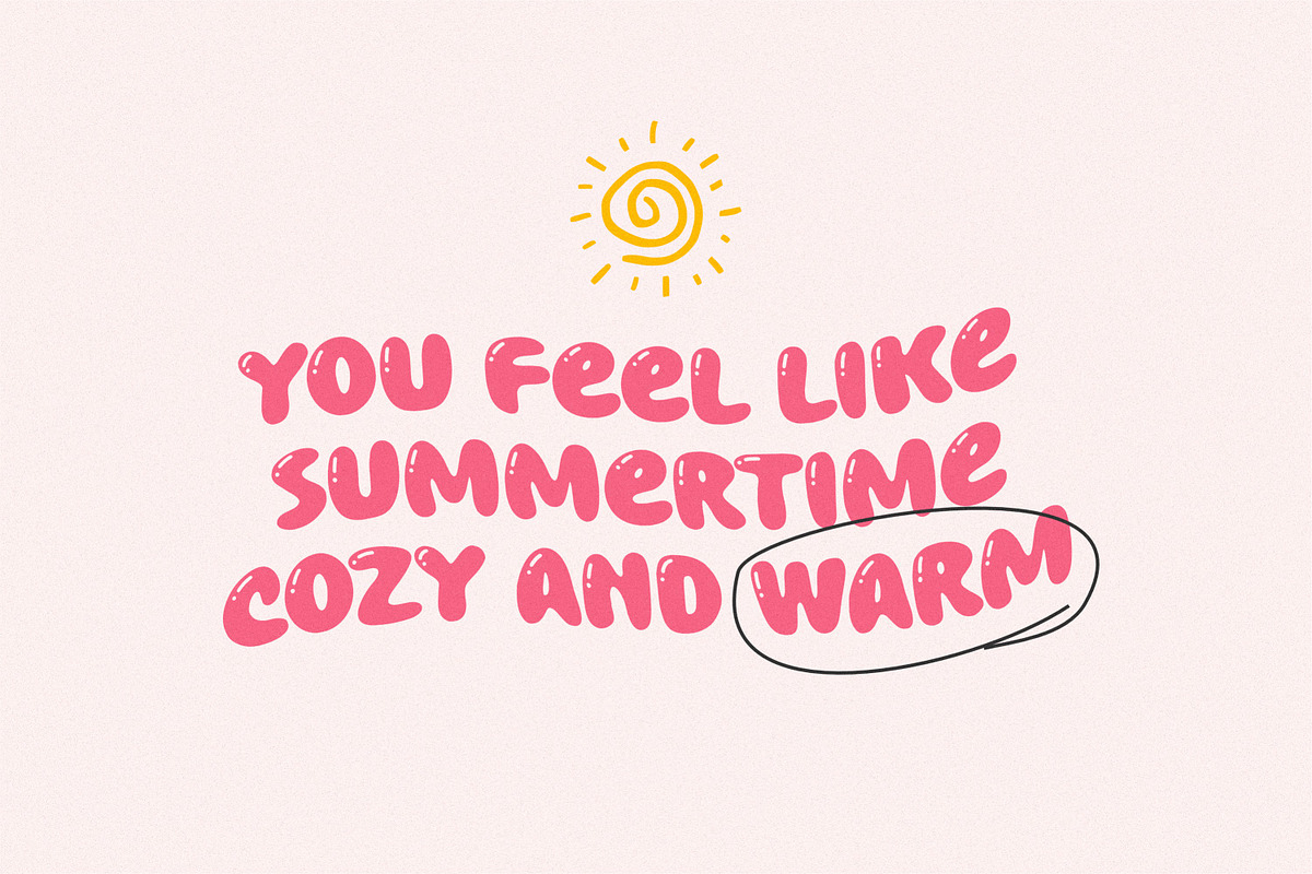 Chewy Bubble - Fat & Handy Font, a Handwritten Font by Balpirick Studio (Photo 2 of 6)