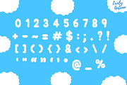 Cloudy Font | Fluffy cloud font, a Sans Serif Font by LivelyAutumn11.11 (Thumbnail 3 of 4)