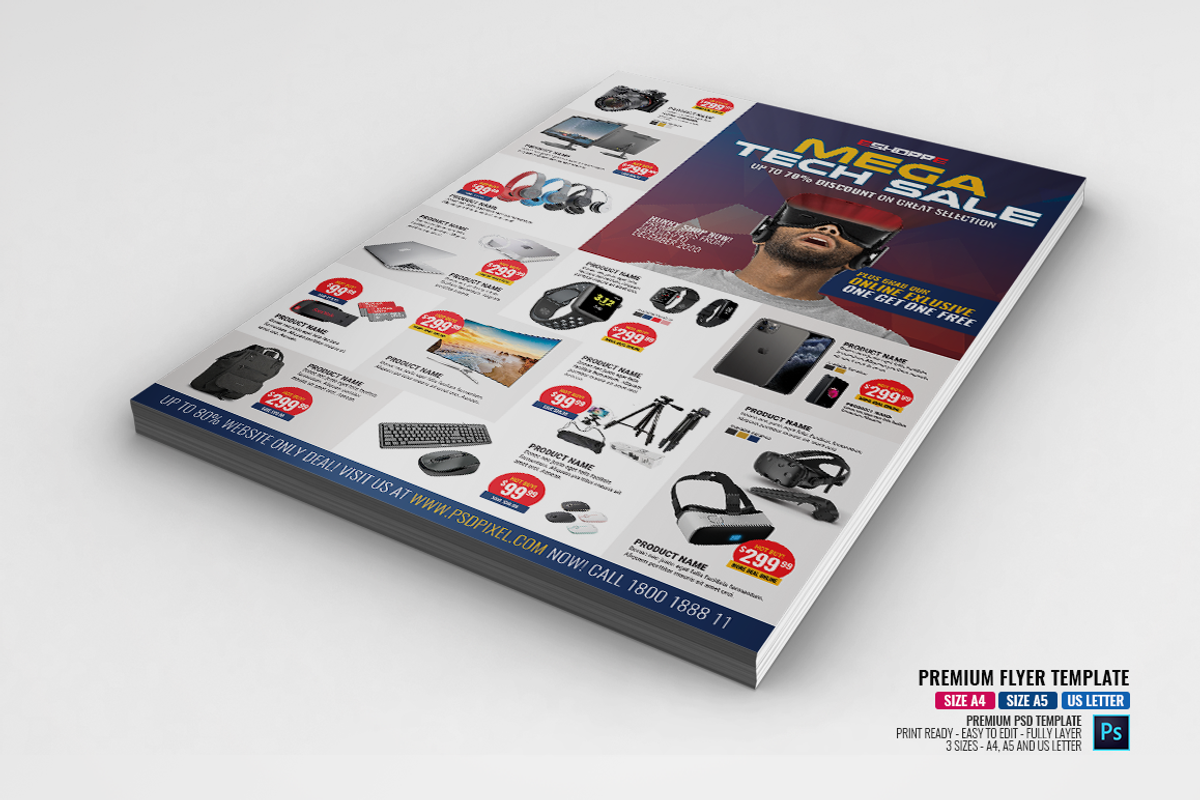 Electronic Devices Sale Flyer, a Flyer Template by PSDPixel