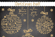 Vector christmas ball cliparts, an Illustration by burlapandlace (Thumbnail 1 of 3)