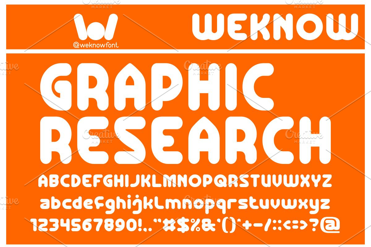 Graphic Research font, a Sans Serif Font by weknow (Photo 1 of 8)