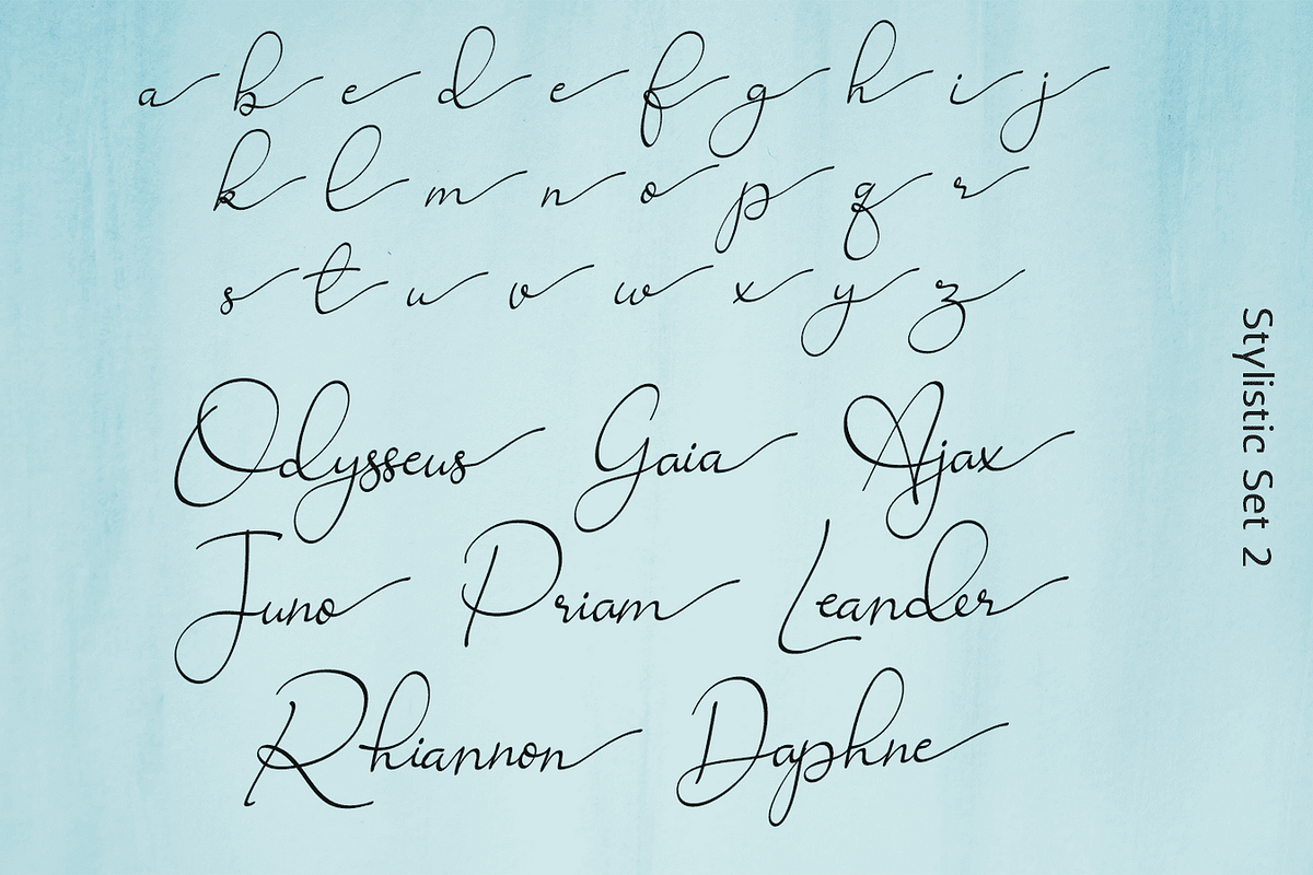 Ravishing Solidago Font, a Handwritten Font by Letterhanna Studio (Photo 5 of 21)
