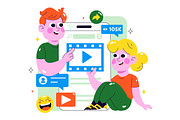 10 Short Video Reels Illustration, a Technology Illustration by denayunebgt (Thumbnail 4 of 4)