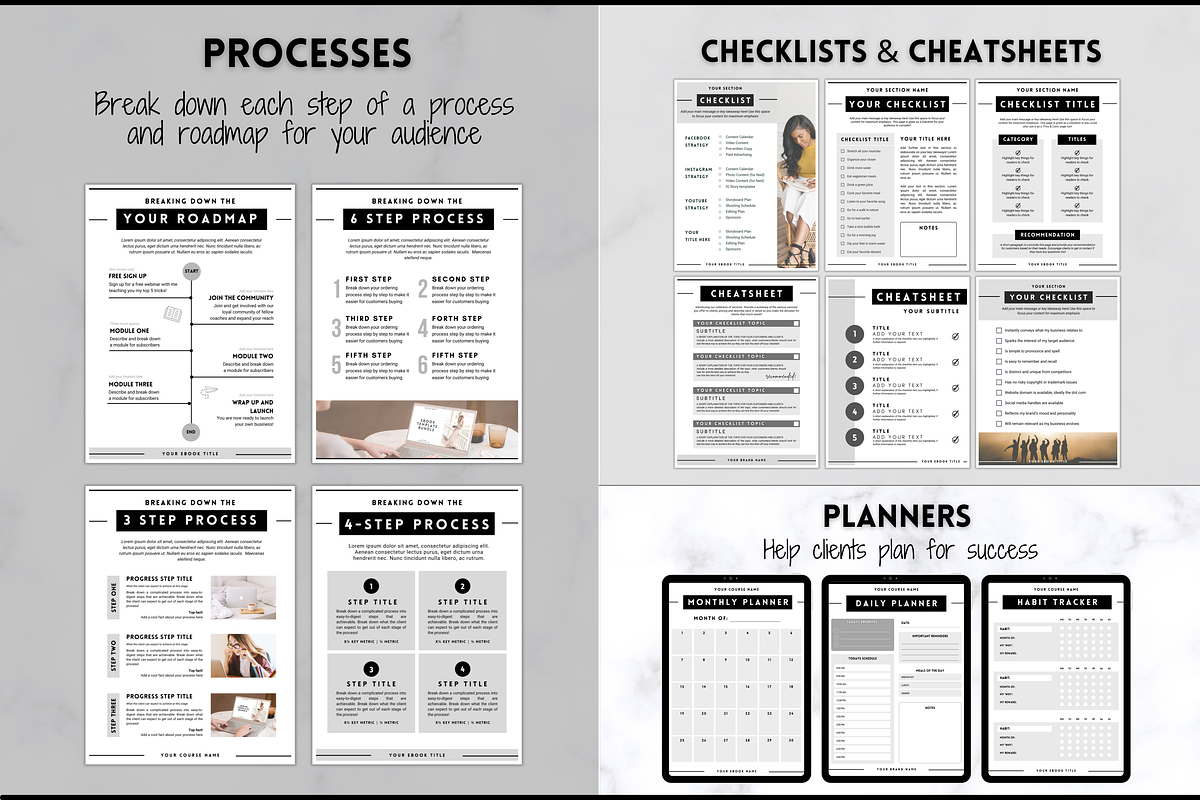 eBook Template Canva! 140pg Workbook, a Marketing Template by Templatables (Photo 4 of 11)