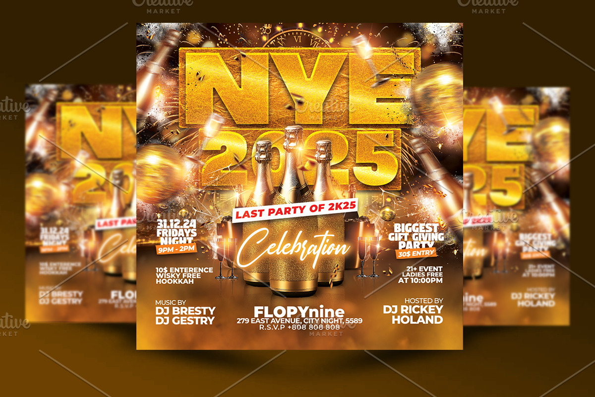 10 New Year Flyer Bundle, a Flyer Template by RTXdesinger99 (Photo 8 of 11)