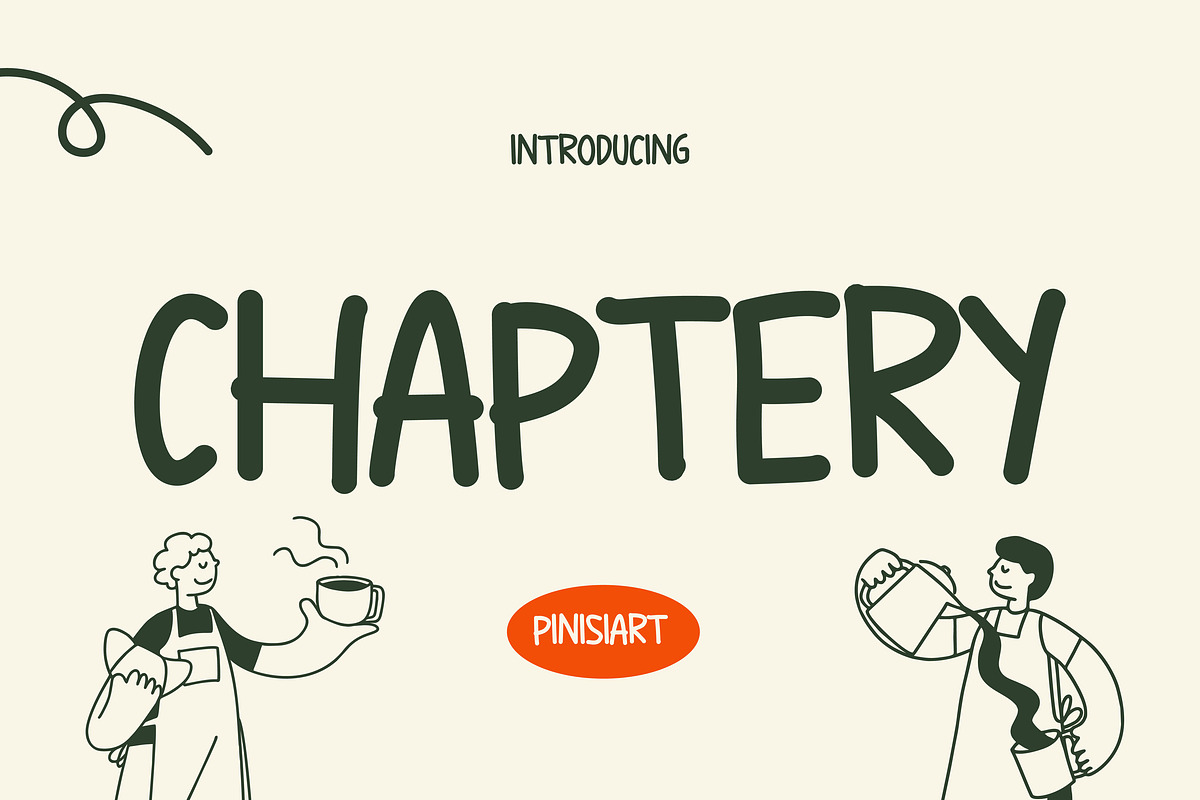Chaptery, a Handwritten Font by Pinisi ART (Photo 1 of 10)