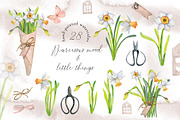 Narcissus mood & little things, an Illustration by WatercolorAnn (Thumbnail 1 of 11)