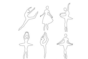 Silhouette Ballerina Vector