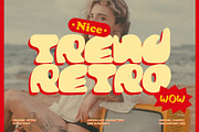 Trendretro - 80s & 90s Display Font, a Sans Serif Font by CreativeFolks (Thumbnail 1 of 9)