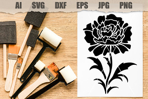 Stencils Carnation Flowers