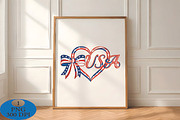 Patriotic Heart USA PNG, a Seasonal Illustration by Daily.Designs (Thumbnail 5 of 5)