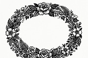 50 Elegant Floral Oval Mirror Frame, a Decorative Illustration by Amazin_art (Thumbnail 13 of 29)